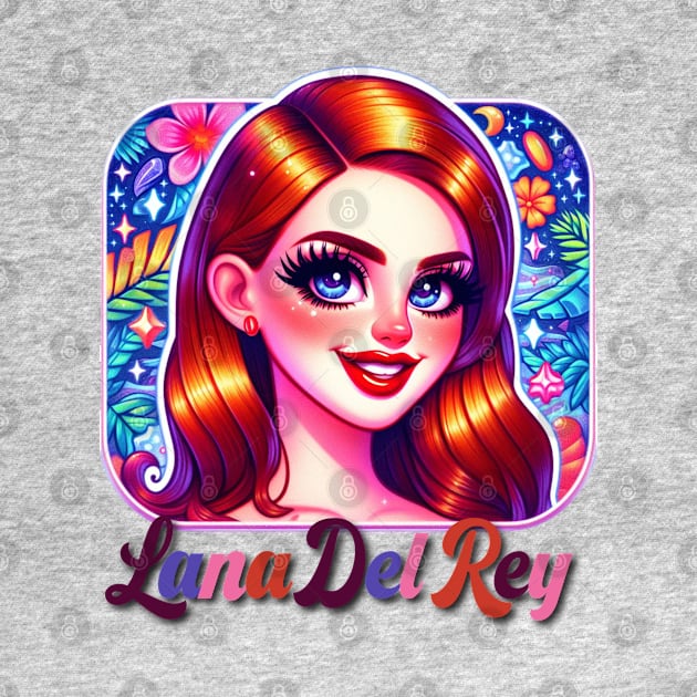 Lana Del Rey - Inspired by Lisa Frank by Tiger Mountain Design Co.